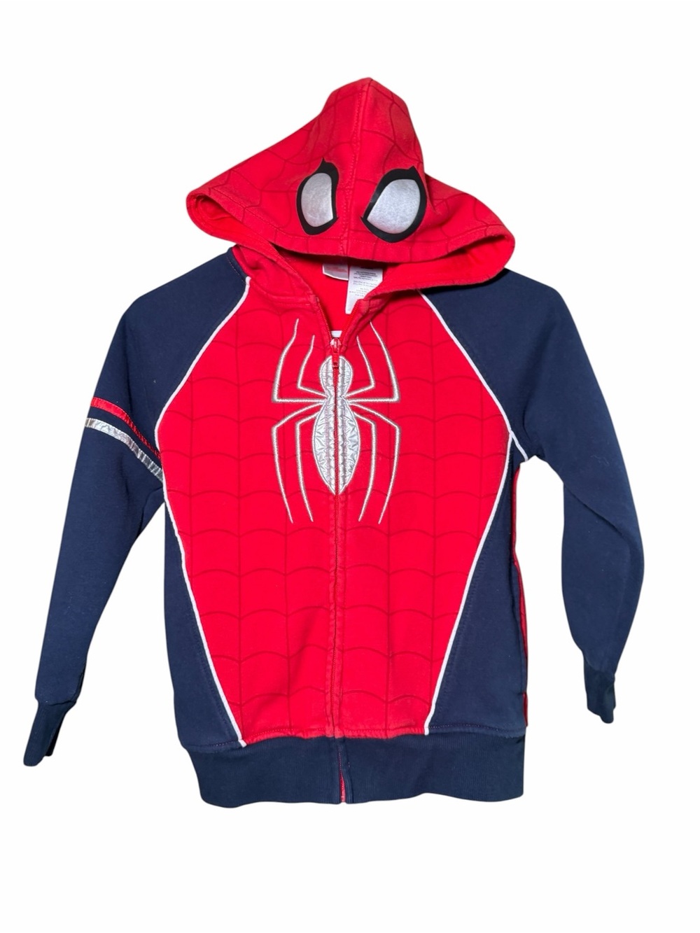 Red & Navy Spider Logo Zip Hoodie